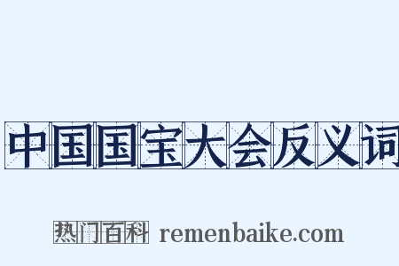 中国国宝大会反义词是什么意思的图片